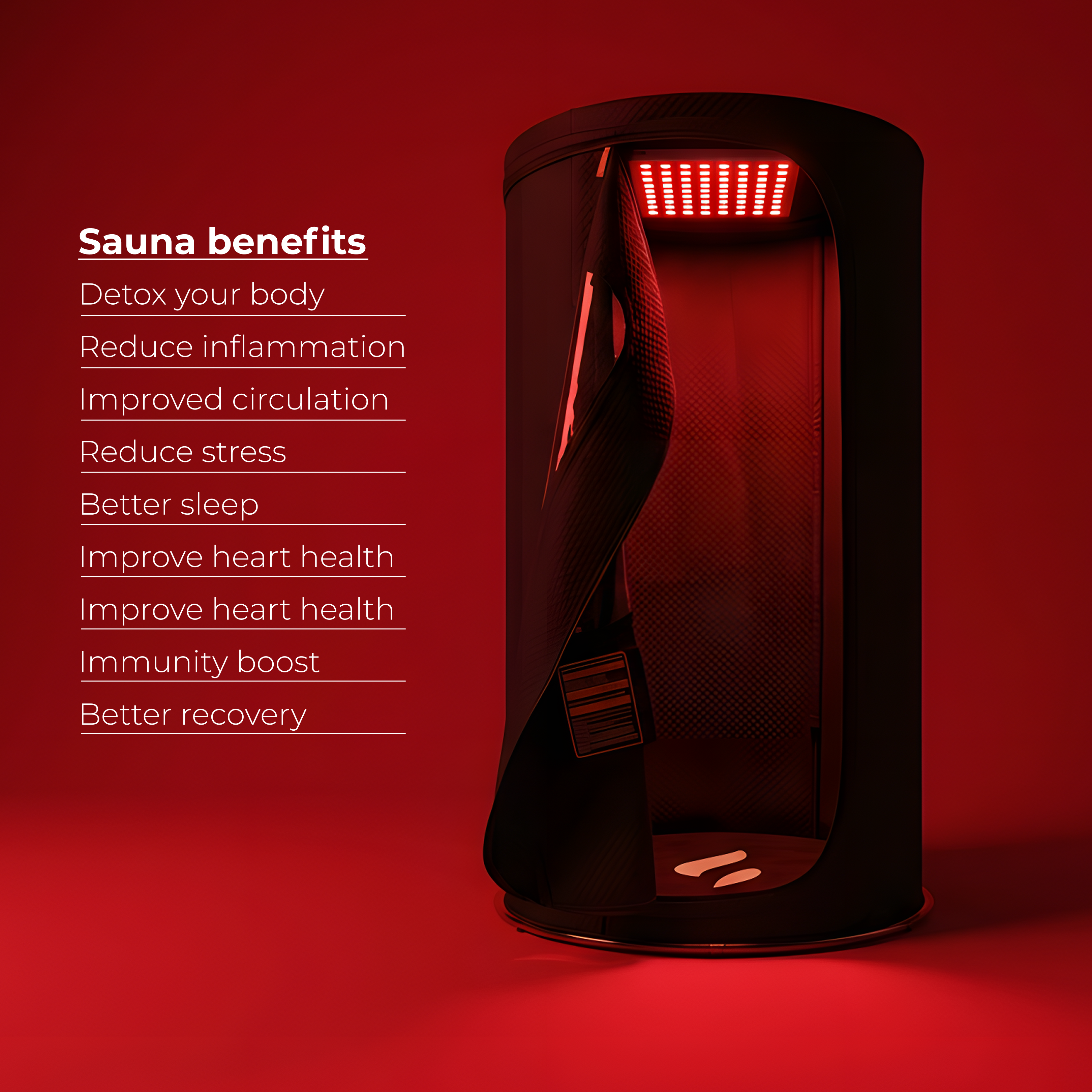 Home Sauna Pod Black