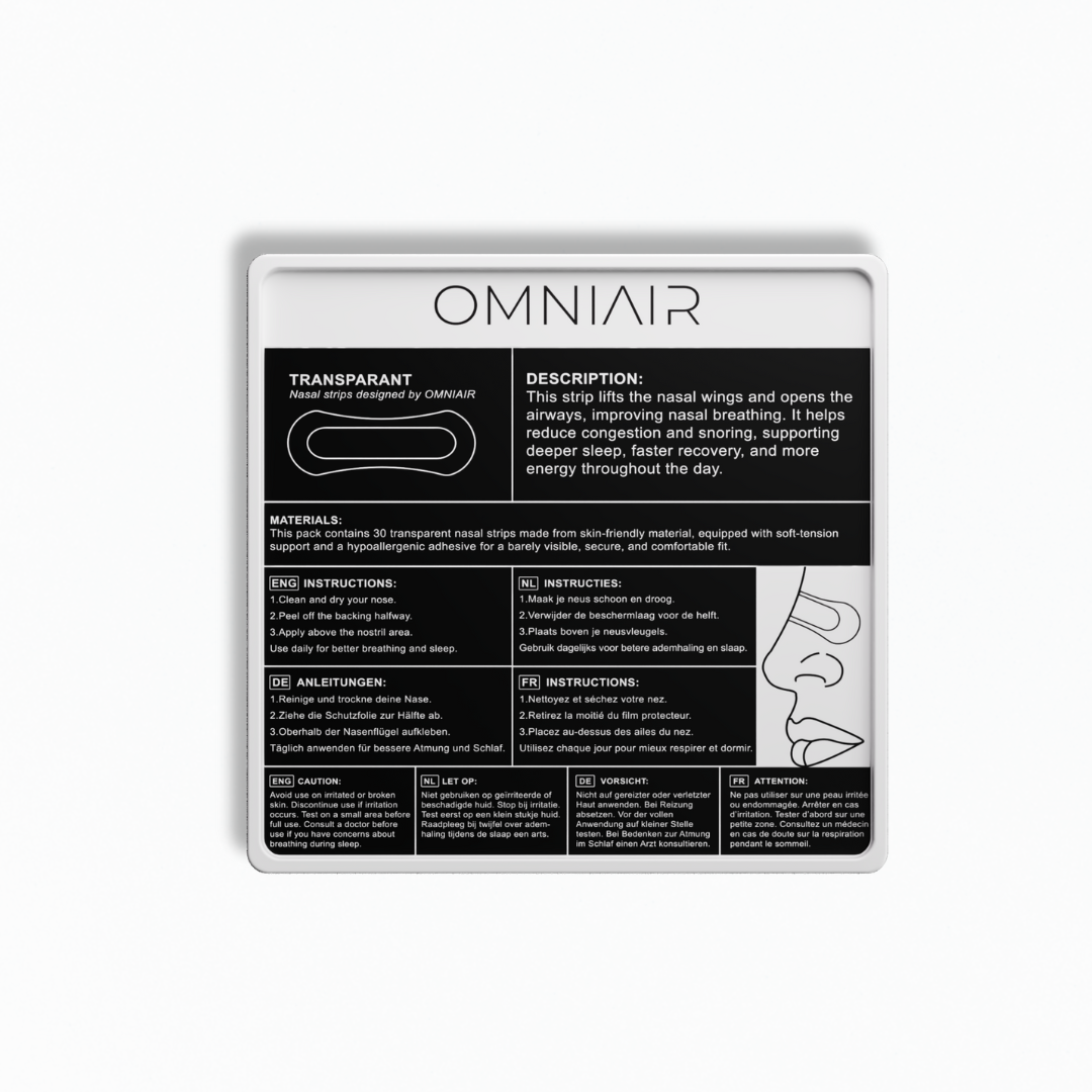 Transparente Nasenstrips